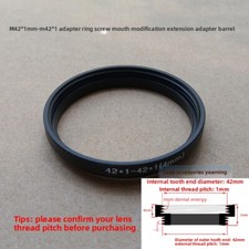 M42x1mm to M42x1mm Ring Srew Mouth Modification Extension Adapter Barrel 4mm