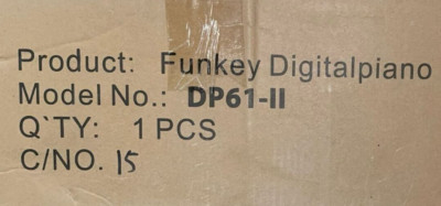 Funkey DP-61 II Digitalpiano mit Ständer Große Display Schwarz NEU #