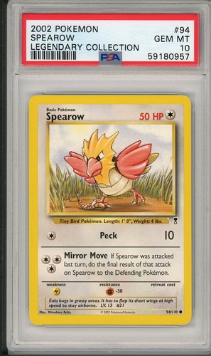 Spearow graded PSA 10 for sale on eBay