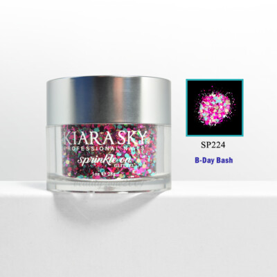 Kiara Sky Sprinkle On Glitter Nail Powder - SP224 B-Day Bash 1oz