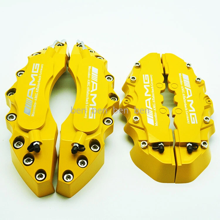 Желтые крышки суппортов автомобильных дисковых тормозов передние и задние 4 шт/комплект для Benz C/E - Изображение 3 из 4