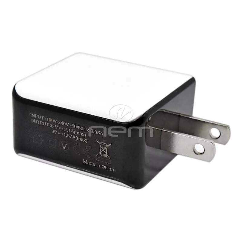 2.1 A Wall Travel AC Home Charger Adapter with USB Type-C Data Sync White Cable - Image 2 of 4