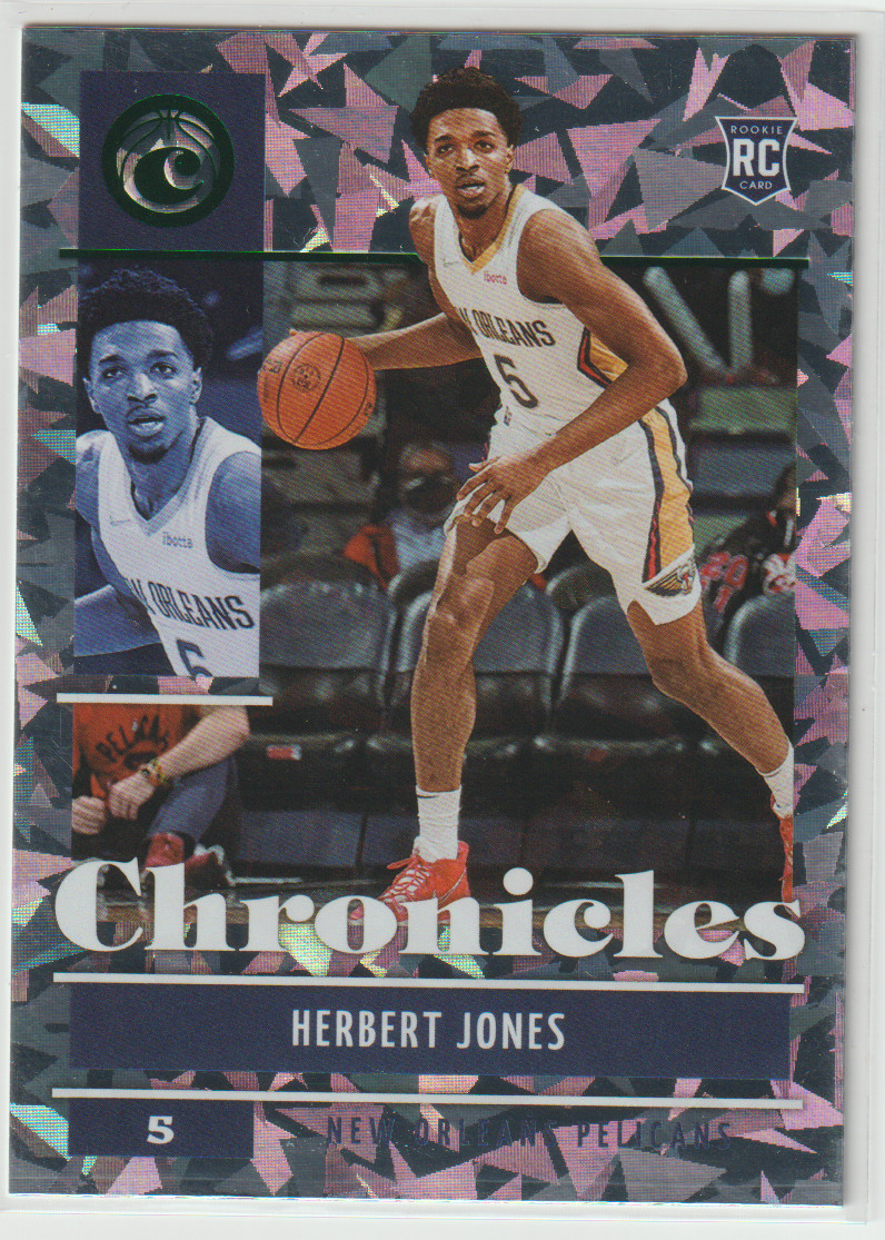 2021-22 Panini Chronicles #35 Herbert Jones Green Cracked Ice RC