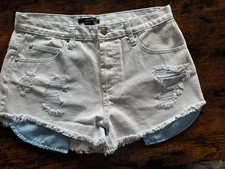 Forever 21 Women's Shorts Size 29 Distressed Jeans Denim Ripped