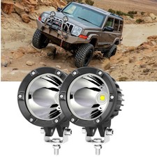 2x Round 4" LED Work Light Bar Spot Offroad SUV ATV Boat Driving Bumper Fog Pods
