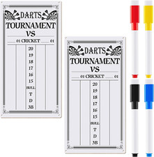 Juexica 2 Pieces Dart Scoreboard Dry Erase Score multi-color