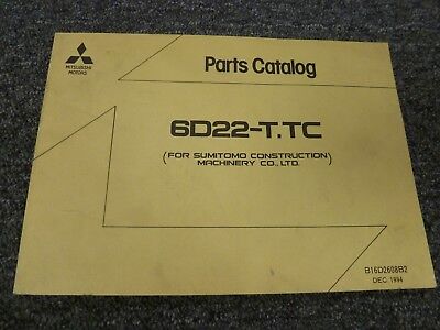 Mitsubishi Models 6D22T& 6D22TC Diesel Engine Parts Catalog Manual Book