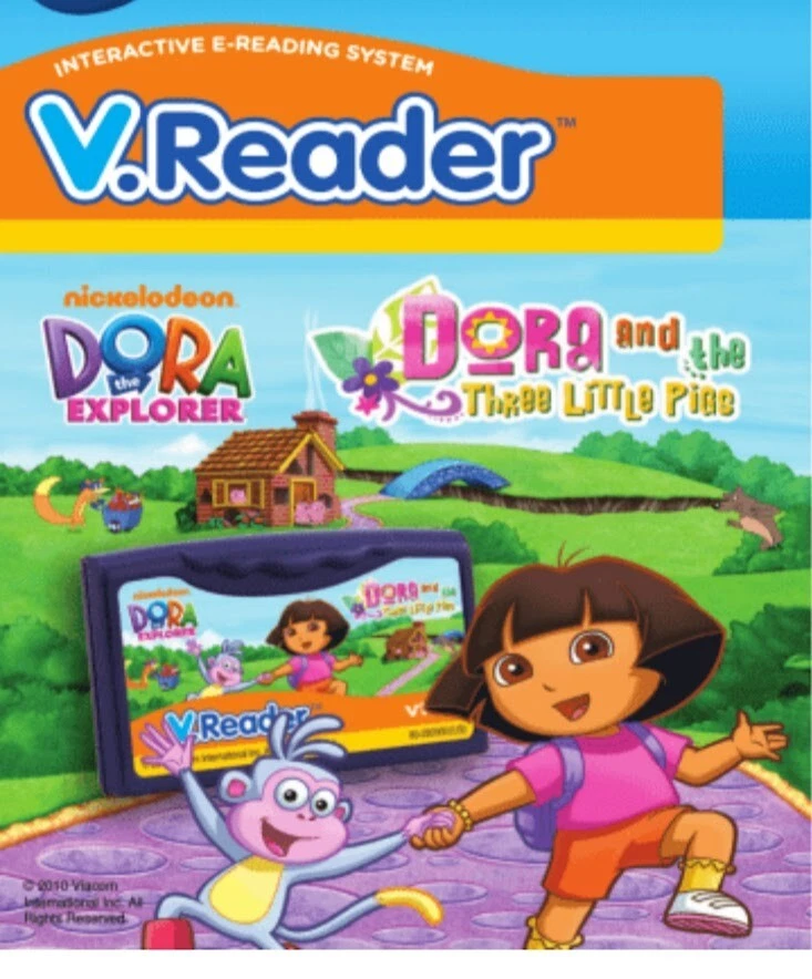 Vtech V.Reader Disney Tangled Hello Kitty Nickelodeon Dora Explorer Lot Of 3 - Image 4 of 4