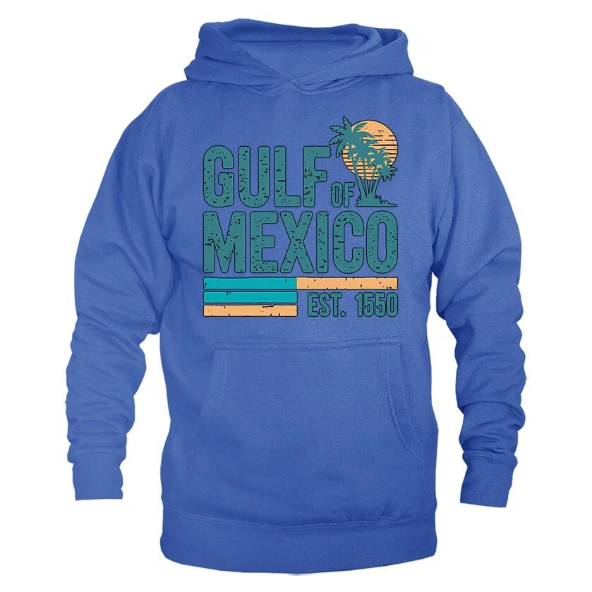 Gulf of Mexico Golfo de mexico Est 1550 Retro Vintage Beach Hoodie