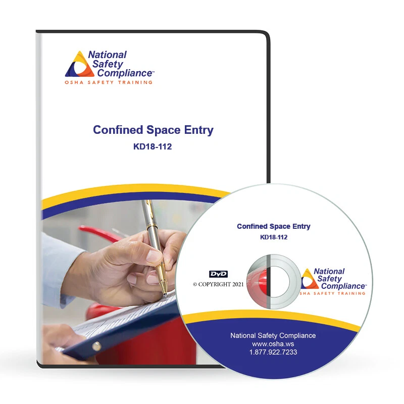 NATIONAL SAFETY COMPLIANCE Confined Space Entry Safety DVD Training Kit W/Quiz, Certificate, and More