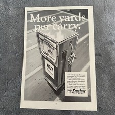 Sinclair NC-7 Dino Supreme Gasoline Gas Pump More Miles Vintage Print Ad 1968
