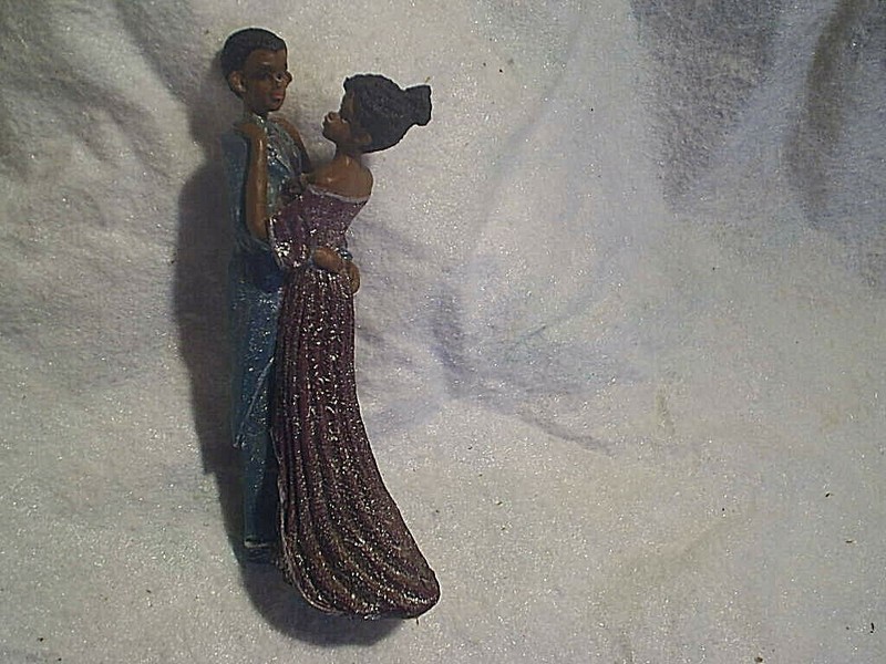 2000 BLACK PROM DANCERS FIGURINE,Cornerstone Creations,african american,boy,girl