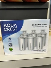 AQUA CREST Replacement for Brita® Water Filter, Pitchers and Dispensers,Classic
