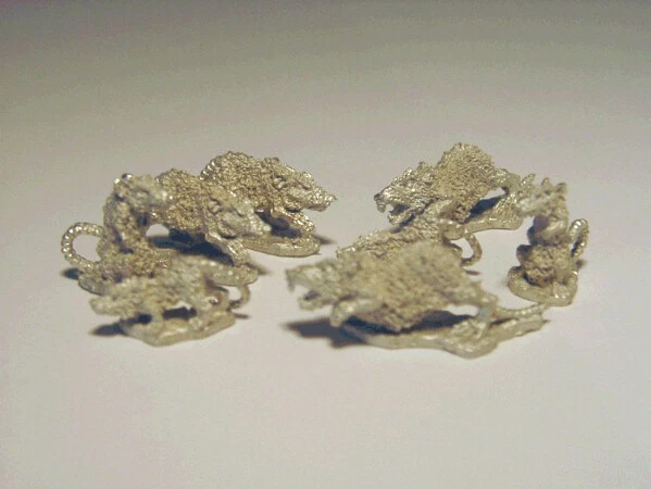 RAL PARTHA Fantasy RPG GIANT RATS (8) D&D Pathfinder DSA 17025 R