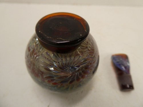 RICHARD CLEMENTS AUSTRALIAN STUDIO ART GLASS SCENT BOTTLE PERFUME STAMPED R - Picture 9 of 14