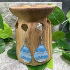 2  Silver-tone Bohemian Acrylic Tear Drop Dangle Earring Set New Free Ship C1899