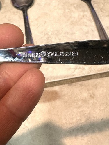 Edelstahl Besteck Set 1 Messer 3 Löffel 2 Gabeln - Bild 3 von 9