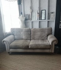 Laura Ashley Kingston Sofa Mink Taupe Velvet Howard Country House Style 74" Wide