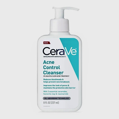 CeraVe Acne Control Cleanser 2% Salicylic Acid Fragrance Free 8 fl oz Pump