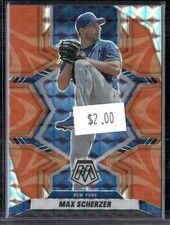 2022 Panini Mosaic #99 Max Scherzer Reactive Orange Mosaic