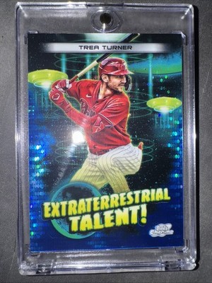 Trea Turner 2023 Topps Chrome Extraterrestrial Talent 7/99 Blue Moon