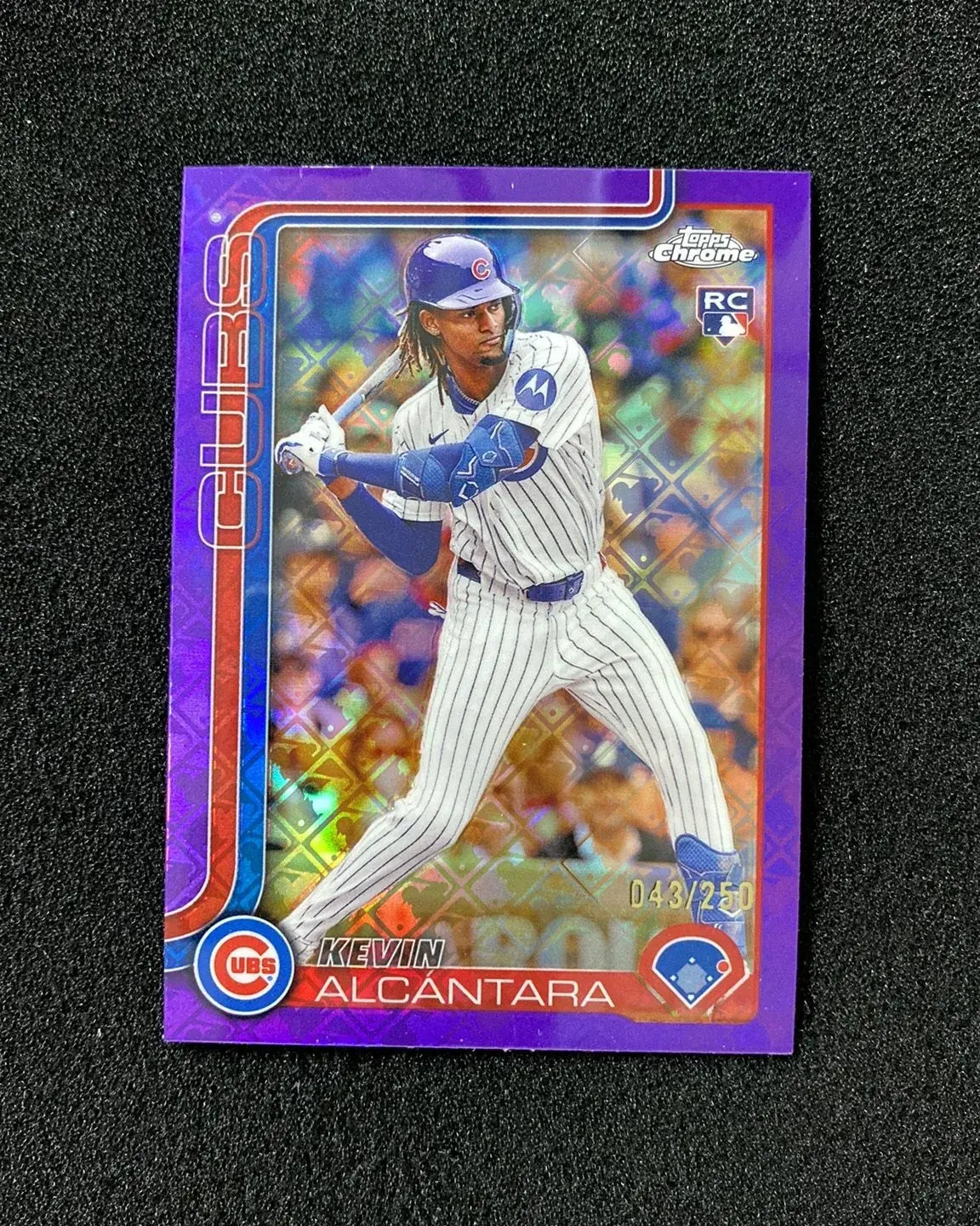 2025 Topps Chrome Logofractor Purple #173 Kevin Alcantara RC Rookie 43/250 QI95
