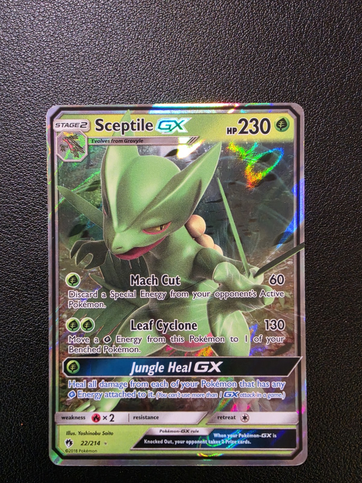 Sceptile GX 22/214 Sm-Lost Thunder Holo Card