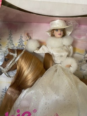 1998 Barbie Winter Ride Gift Set #19850 with Horse & Doll Vintage