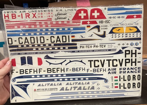 Italeri DC-3 Dakota Decal Only Model Kit 132 1/35 US Seller