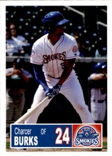 2018 Tennessee Smokies Grandstand 4 Charcer Burks Houston Texas TX Baseball Card