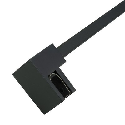 Support Bar for Shower Glass Panel - 47inch (Matte Black)