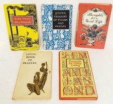 Peter Pauper Press 5 books 1960s Prayers Proverbs Mark Twain