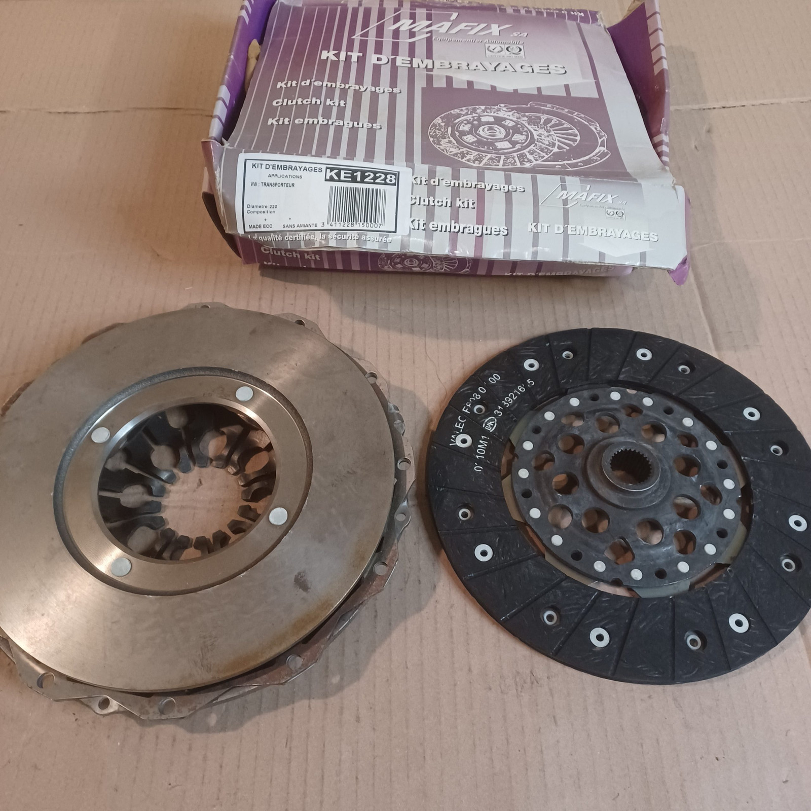 Kit embrayage 2 pièces VW Transporter T4 2.5 TDI pour transmission manuelle