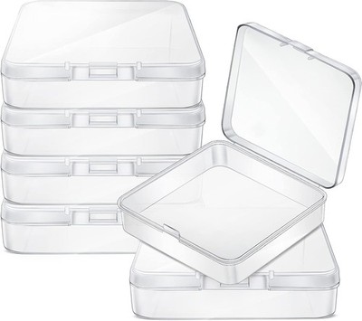 Jetec 6 Pieces Mini Plastic Clear Beads Storage Containers Box for Collecting Sm