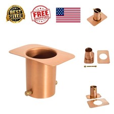 Rain Chain Gutter Adapter Pure Copper with Brass Bolt for Downspout