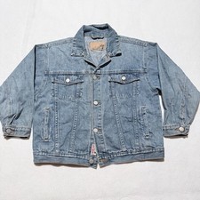 Vintage Genuine Blues Trucker Jacket Blue Denim Durable Pockets Button Y2K Small