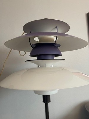 ORIGINAL LAMP Pendant by Poul Henningsen for Louis Poulsen, 1970s Purple PH5