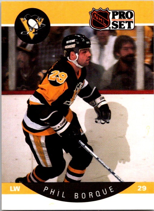 1990 Phil Bourque Pro Set Hockey #228b Pittsburgh Penguins