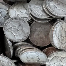 [Lot of] 1950 Franklin Half Dollar Coins; 90% Silver; Choose Qty; Ships Free