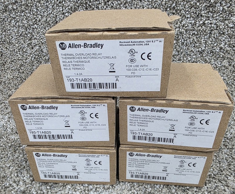 5 New Allen-Bradley, 193-T1AB20 MCS Bimetallic Thermal Overload Relay 1.4-2.0A