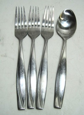 Set of 4 - Hampton Forge Stainless Steel LONDONTOWN Flatware Spoon Fork