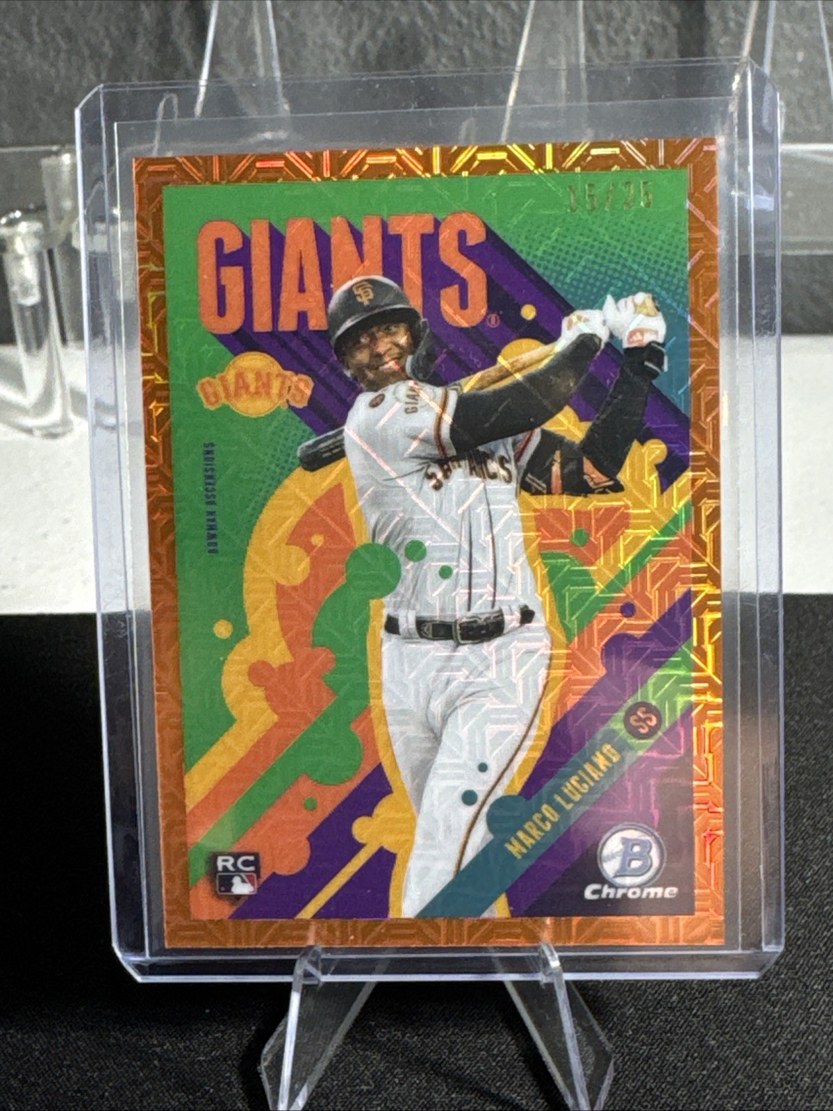 2024 Bowman Chrome - Ascensions Marco Luciano BA-21 Orange /25 Mojo Refractor