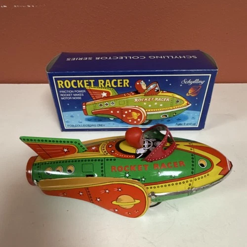 Schylling Rocket Racer Tin Reproduction Toy Vintage 2001 Ages 8-11 12-16 17+