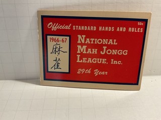 1966 67 National Mah Jongg League Inc. card