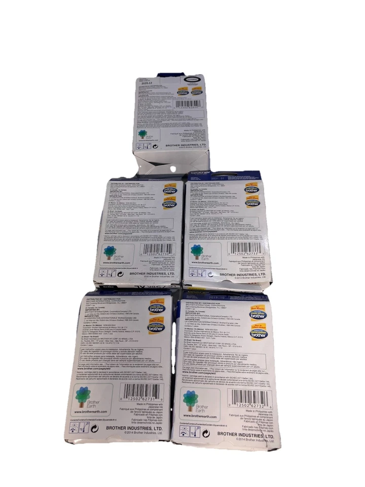 NEW 6 Genuine BROTHER LC75BK LC75C LC75M LC75Y XL CYMK Ink Cartridge Black Cyan - Image 3 of 4