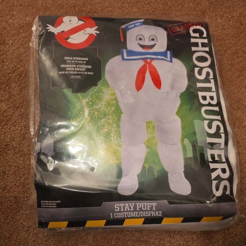 Ghostbusters Movie Inflatable Stay Puft Marshmallow Kids Costume  #3070 #4083