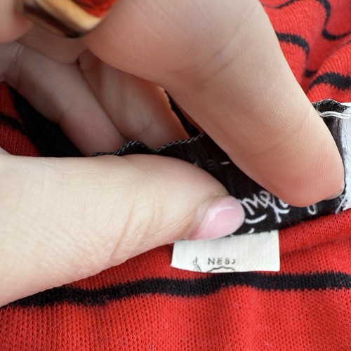 Rare early 70s/80s DVF Diane Von Furstenberg Red Black Striped Knit wrap dress 4 - Picture 5 of 5