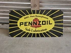 GIANT VINTAGE 1950'S PENNZOIL PORCELAIN DEALERSHIP SIGN 36 X 18, NICE SIGN