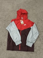 Big Kids Windrunner Red Hooded Repeal Jacket Size L FZ5516-657 NWT