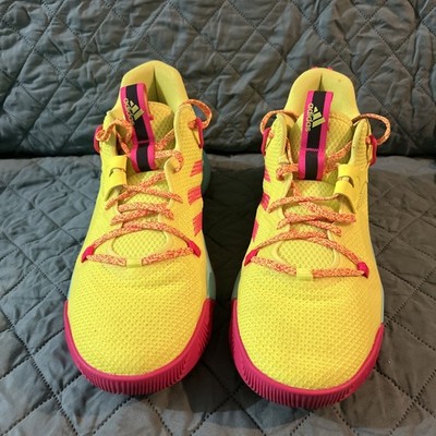 Size 10.5 - adidas Harden Stepback 3 Solar Yellow Shock Pink